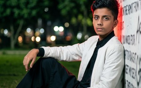 Night Park Portrait: Black Shalwar Kameez & White Bomber Outfit Inspiration