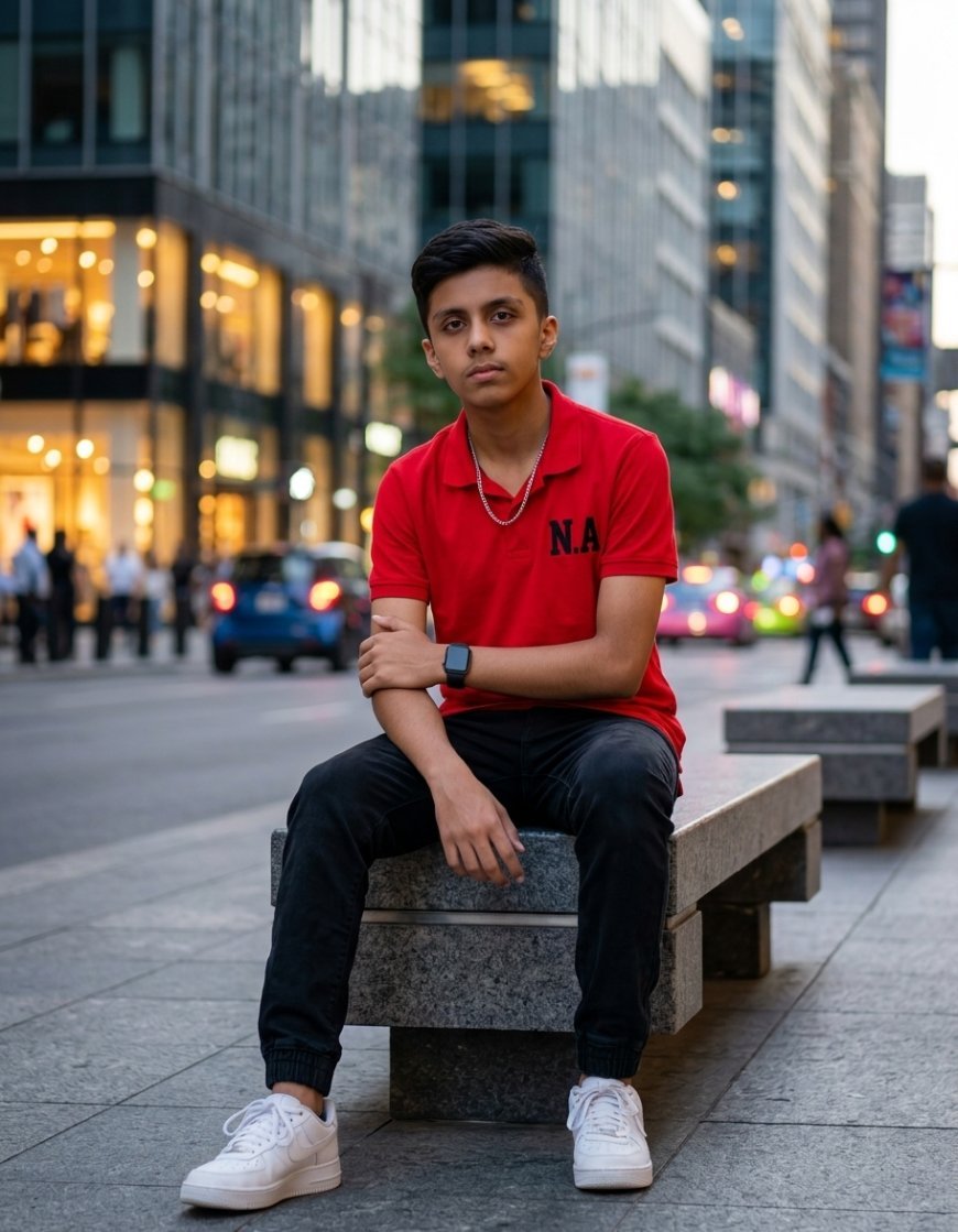 Create a Cinematic Ultra-Realistic Portrait of a Teenage Boy on a City Street – Master Prompt